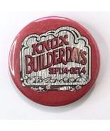 Vintage Button Pin KNOX BUILDER DAY Sept 14 - Oct 4 Red White 2.25&quot; - £9.43 GBP