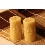(2) Handmade 100% Pure Beeswax Candle Crystal Shape 100% Cotton Wick - £7.55 GBP