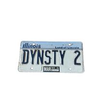 Vintage 1994 Illinois Vanity License Plate “DYNSTY 2” Land of Lincoln MA... - $12.86