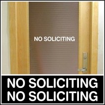 Office Shop Decal NO SOLICITING for business entrance glass door, wall sign WT L - $13.83