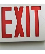 LED Universal Exit Fixture PAC02012RW White Housing Red Letters AC 12&quot; X... - $28.05