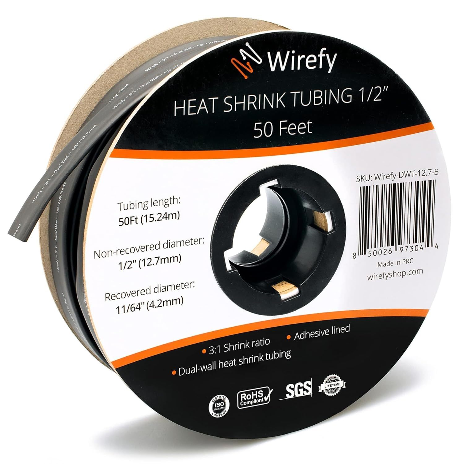 Marine Grade Heat Shrink - Adhesive Lined - Wirefy 1/2&quot; Heat Shrink, 50 ... - $47.95
