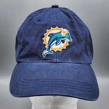 Vintage Miami Dolphins Logo Athletic Embroidered Adjustable Hat Blue Miller Lite - £11.56 GBP