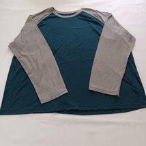 George Crewneck Men's Long Sleeve Green & Gray Cotton Blend T-Shirt 2XL (50-52) image 7