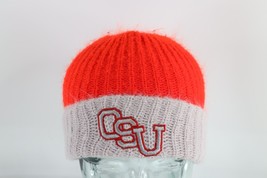 Vintage 90s Color Block Ribbed Knit The Ohio State University Winter Beanie Hat - £27.33 GBP