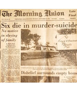 1981 Grochmal Family Murder Suicide Newspaper Morning Union Chicopee Mas... - $70.06 CAD