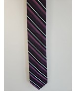 Arrow Slim Purple Stripe Pattern Neck Tie, 100% Silk - $146.95 MXN