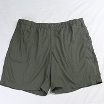 LL Bean XXL x 9&quot; Olive Green Mesh Lined Swim Trunks Shorts - £11.70 GBP