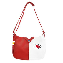 Kansas City Chiefs NFL 300139 Pebble Split Hobo Purse Bag 14&quot; L - $878.39 MXN