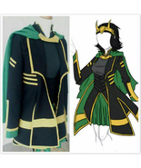 Thor The Avengers Loki Uniform Outfit Cosplay Costume Women Custom Made  - £76.07 GBP