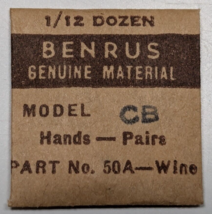 NOS BENRUS CB - HOUR &amp; MINUTE PAIR of WINE HANDS Part# 50A - $12.86