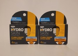 2 Schick Hydro Skin Comfort Stubble Eraser Razor Blade Refills,4 Cartridges Each - £11.10 GBP