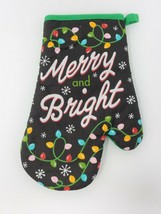 Mainstream Holiday Kitchen Oven Mitt - New - Merry and Bright - £7.82 GBP