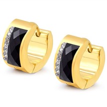 R women stud ear fashion gold color stainless steel earrings classic dating jewelry for thumb200