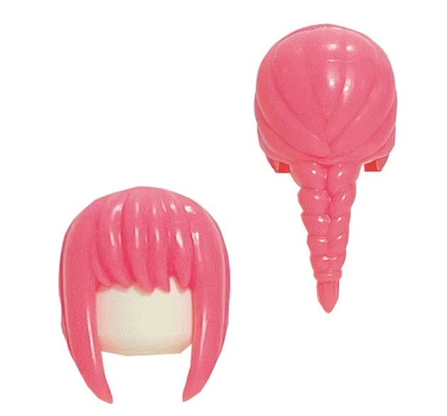 Pink Pony Tail Hair For Custom Minifigures - $5.13