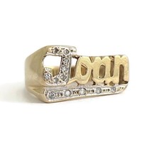 Vintage Joan Diamond Name Ring 14K Yellow Gold, Size 5.25, 4.10 Grams - £466.29 GBP