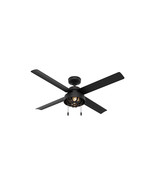 Hunter Fan 52 in. Spring Mill LED Indoor &amp; Outdoor Ceiling Fan, Matte Black - $377.42