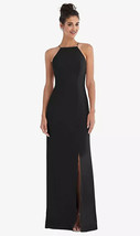 Open-Back High-Neck Halter Trumpet Gown...TH047....Black....Size 8...NWT - $75.05