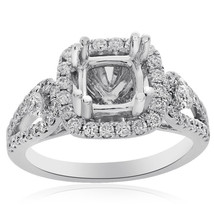 0.98 Carat Diamond Engagement Ring 14K White Gold Setting - £1,217.10 GBP