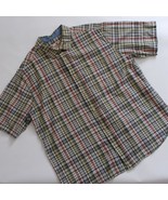 Woolrich Men Button Down Shirt Green Plaid Short Sleeve Size XL - $14.82