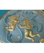 GOOFUS WEDDING PLATTER CHERUBS CHRISTMAS SERVER ROUND 15&quot; ORIGINAL - €122,95 EUR
