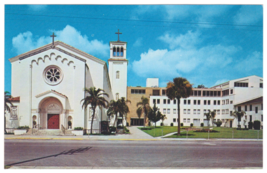 Vtg Postcard-First Baptist Church-Daytona Beach FL-Tower-Street View-Chrome-FL2 - £4.28 GBP