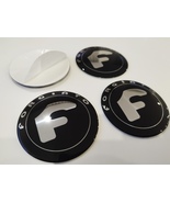 70mm (2.76&quot;)  - Set of 4x Metal stickers car wheel center cap DOMED FORG... - $67.00