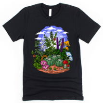 Psychedelic Mushrooms Hippie Stoner Garden T-Shirt - £22.43 GBP