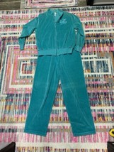 Vintage Teal Women&#39;s Jogging Suit by Active Wear size Large Fits Smaller - $18.49