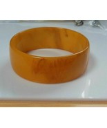 Marble Butterscotch Bakelite Bangle Bracelet - $76.23 CAD