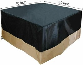 40&quot; X 40&quot; Heavy Duty Waterproof Patio Square Cover 600D Outdoor Fire Pit... - $38.58