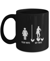 Coffee Mug Funny Your Wife My Wife Sarcasm Humor Husband  - £15.94 GBP