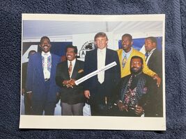 DONALD TRUMP PHOTO PRINT WITH HARLEM GLOBETROTTERS. 8 x 10 - $24.73