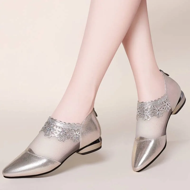  Pointed  Zipper Flats Elegant   Women Ladies Loafers Black Non-Slip Office Shoe - £130.15 GBP