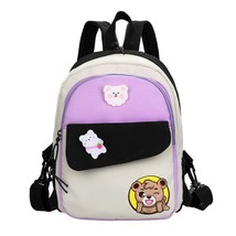 Cute Japanese Contrasting Color Backpack Small Nylon Backpack For Teenage Girls  - £25.09 GBP