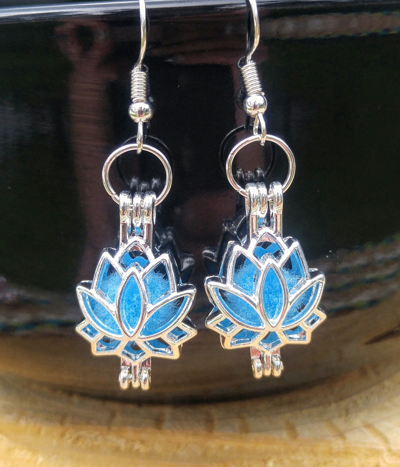 Lotus Flower Diffuser Earrings - Many Colors