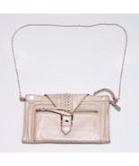 Junior Drake Metallic Gold Purse Shoulder Evening Or Day Bag Chain Strap Leather - £23.65 GBP