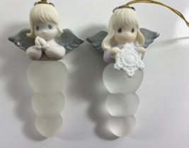 Enesco 2000 2001 Precious Moments Angel Icicle 3.75 in Ornaments No Box - £18.17 GBP