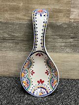 Dash of That - Ellie - Multicolored Floral Boho Design 9" Spoon Rest - $16.99