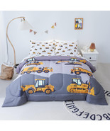 4-Pcs Construction Kids Bedding Set For Boys, Twin Size Comforter Set Wi... - $87.99