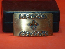 Pre-Owned Broad &amp; Greek Solid Brass Belt Buckle - £9.28 GBP