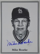 Mike Roarke Rare Signed 3.5x4.5 Photo Card Baseball St. Louis Cardinals - £11.76 GBP