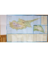 Cyprus + Main Cities Tourist Folding Pocket Bartholomew Clyde Leisure Ma... - $498.54 MXN