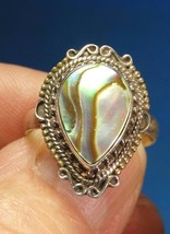 SALE!!! Natural Artisan Style Peacock Abalone Ring 2.45ct sz9  - $159.99