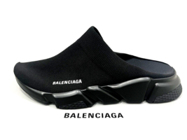 Balenciaga Speed Runner Stretch Sock Mule Logo Slip On Black Sz 44/11 NEW $850 - £330.17 GBP