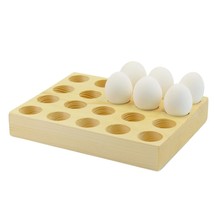 Handmade Kitchen Storage Natural Wood Egg Holder Stand Rack Hold 20 Eggs - £12.16 GBP