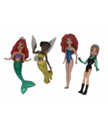 Disney Mini Dolls Tiana Fairy Anna Ariel Mermaid Mattel Red Head Beadabl... - £19.34 GBP