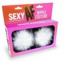 Little Genie Sexy Af Nipple Couture White Marabou - £18.04 GBP