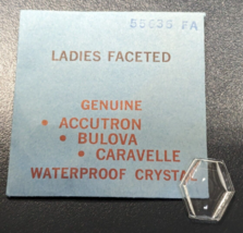 Genuine NEW Bulova Ladies Replacement Faceted Watch Crystal Part# 55636FA - £10.89 GBP