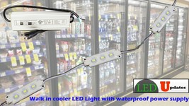 20ft commercial fridge walk cooler LED light + UL Listed waterproof power supply - £55.38 GBP